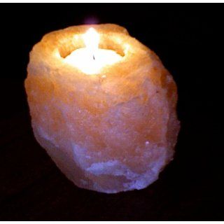 WBM Himalayan Light # 3002 Natural Air Purifying Himalayan Natural Crystal Salt 1 Tealight Candle Holder   Tea Light Holders