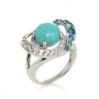 Victoria Wieck Turquoise and Multigemstone "Swirl" Ring