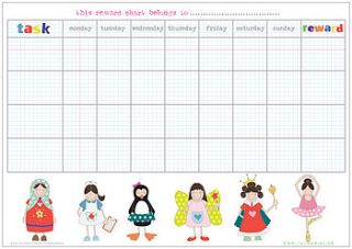 girls handy reward chart pack with stickers by yoyo me