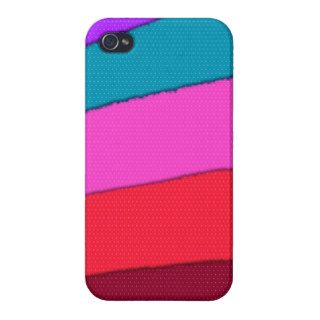 pink purple red green polka dot cloth background iPhone 4 covers