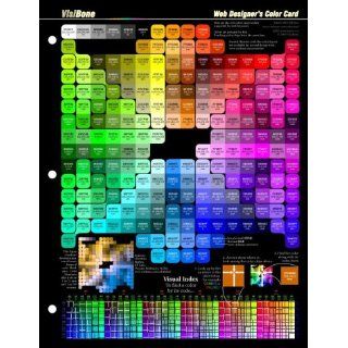 Web Design Color Reference Card (HTML, RGB Chart) Bob Stein 9780967826318 Books