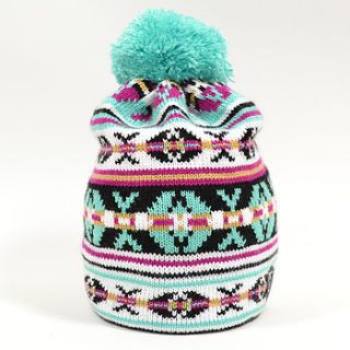 cormack personal fave bobble beanie by k nit