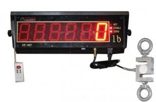 1, 000 LB x 0.2 LB Optima Hanging, S Hook Crane Scale & Scoreboard Display NEW  Electronic Postal Scales 