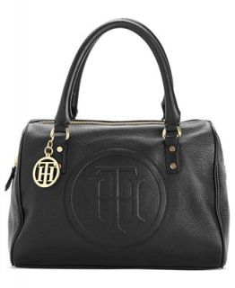 Tommy Hilfiger Handbag, Pebble Trapunto Logo Satchel   Handbags & Accessories