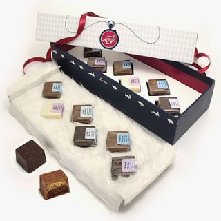 white rabbit gift box of chocolates by fairy tale gourmet