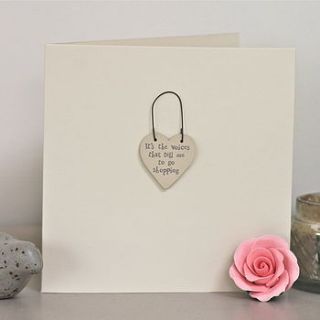 'love shopping' handmade card by chapel cards