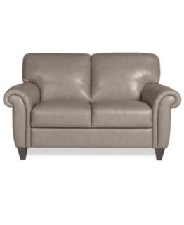 Carmine Leather Loveseat, 70W x 39D x 35H   Furniture