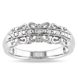 Miadora Sterling Silver Diamond Accent Ring with 'Mom' Inscription Miadora Diamond Rings