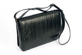 handmade ethical eel skin satchel bag by makki
