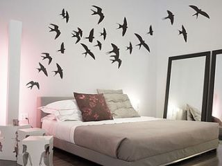 swallows wall stickers by the binary box