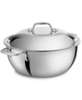 All Clad Stainless Steel Chef Series 5.5 Qt. Covered Dutch Oven   Cookware   Kitchen
