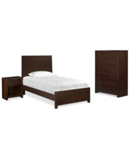 Tribeca 3 Piece Bedroom Set (Twin Bed, Nightstand, Dresser)   Furniture