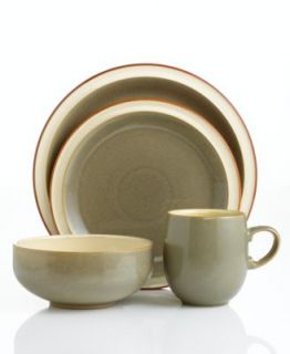 Denby Dinnerware, Duets Sage and Paprika 4 Piece Place Setting   Casual Dinnerware   Dining & Entertaining
