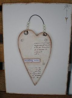 personalised wedding heart card by the crafts house