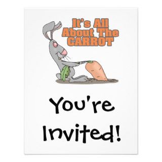 all about the carrot funny bunny rabbit cartoon personalized announcements