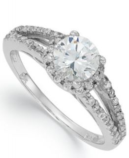 Arabella Sterling Silver Ring, Swarovski Zirconia Engagement Ring (10 1/3 ct. t.w.)   Rings   Jewelry & Watches
