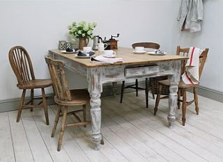 heavily distressed pine kitchen table by distressed but not forsaken