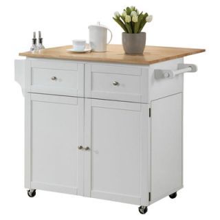 Wildon Home ® Kitchen Cart with Butcher Block Top