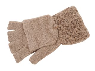 Steve Madden Solid Loopy Sequins Glove Sand