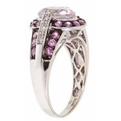 D'Yach 14k White Gold Kunzite, Pink Sapphire and Diamond Accent Ring D'Yach Gemstone Rings