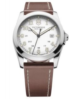 Victorinox Swiss Army Watch, Mens Chronograph Alliance Brown Leather Strap 241480   Watches   Jewelry & Watches