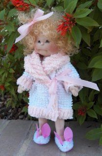 Cloth Soft Sculpture Toddler Doll Pattern Kit with Instruction CD/238/  Holiday 14"   Make Girl Doll from Doe Suede / Vintage Chenille