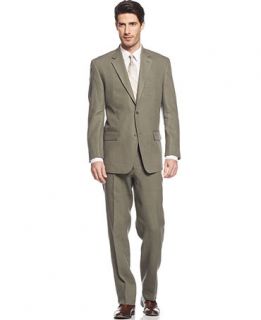 Michael Michael Kors Linen Suit Olive Twill   Suits & Suit Separates   Men