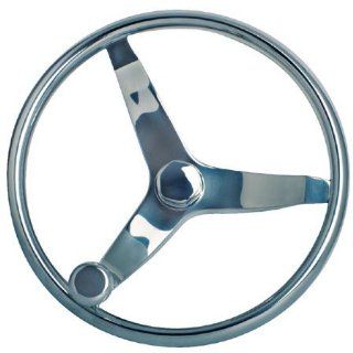 Vision Cast 316 Stainless Steel Steering Wheel With Knob   15 1/2 dia.  Boating Steering Wheels  Sports & Outdoors