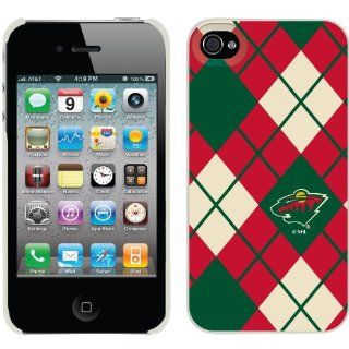 Minnesota Wild   Argyle design on a White iPhone 4 / 4S Thinshield Snap On Case by Coveroo Cell Phones & Accessories
