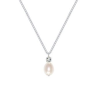 anna pearl pendant necklace by chez bec