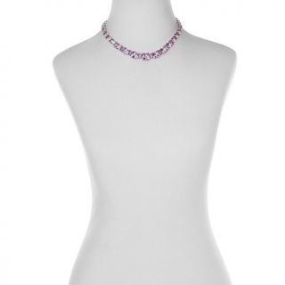 Jean Dousset 126ct Created Pink Sapphire 18" Sterling Silver Necklace