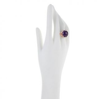 Millie by Matthew Campbell Laurenza Rose Vermeil Amethyst Cabochon "Crown" Ring