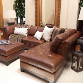 Elements Fine Home Furnishings Corsario Leather Sectional