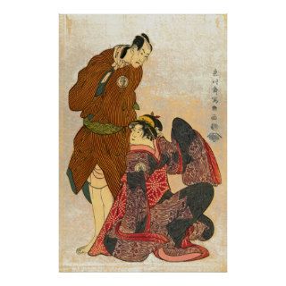 Actors Hikosaburo and Hanshiro 1795 Posters