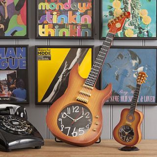 guitar clock by the contemporary home