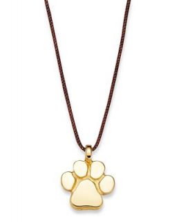 10k Gold Necklace, Dog Paw Pendant on Nylon Cord   Necklaces   Jewelry & Watches