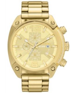 Diesel Watch, Chronograph Gold Tone Stainless Steel Bracelet 51mm DZ4268   Watches   Jewelry & Watches
