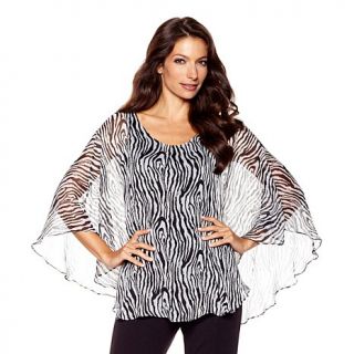 Slinky® Brand Printed Chiffon Top with Built In Tank