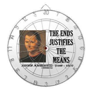 Niccolo Machiavelli The Ends Justifies The Means Dart Boards