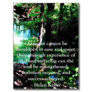 Helen Keller QUOTE success AND achievment Postcard