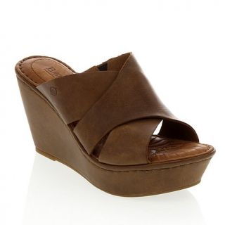 Born® "Nikki" Leather Platform Wedge Sandal