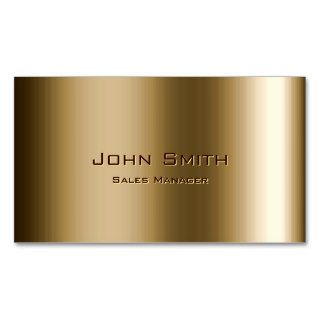 Metal Bronze Sales Manager Business Card