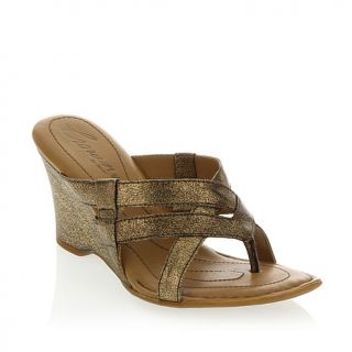 Born® Crown Series "Brescia" Leather Wedge Sandal