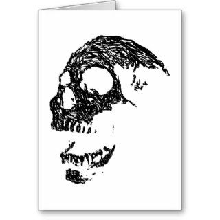Black and White Skull Design. Greeting Card