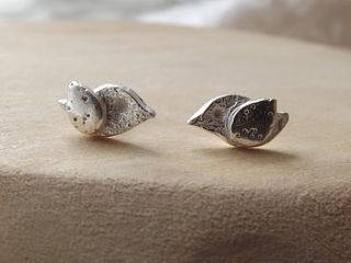 silver bird studs by lucy kemp jewellery