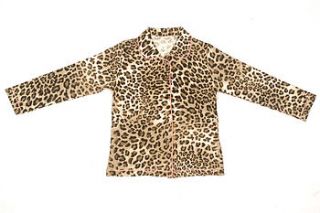 leopard print girls pyjamas by snugg nightwear