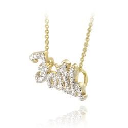 DB Designs 18k Gold over Sterling Silver Diamond Accent Faith Necklace DB Designs Diamond Necklaces