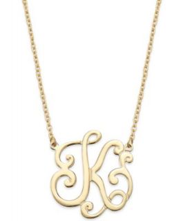 Giani Bernini 24k Gold over Sterling Silver Necklace, A Initial Pendant   Necklaces   Jewelry & Watches