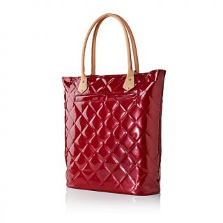 Joy & IMAN Iconic Quilted Patent Zippered Everything Tote