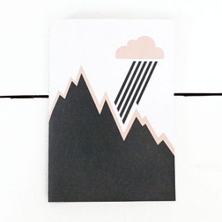 handmade rainy mountain notebook by snÖrk